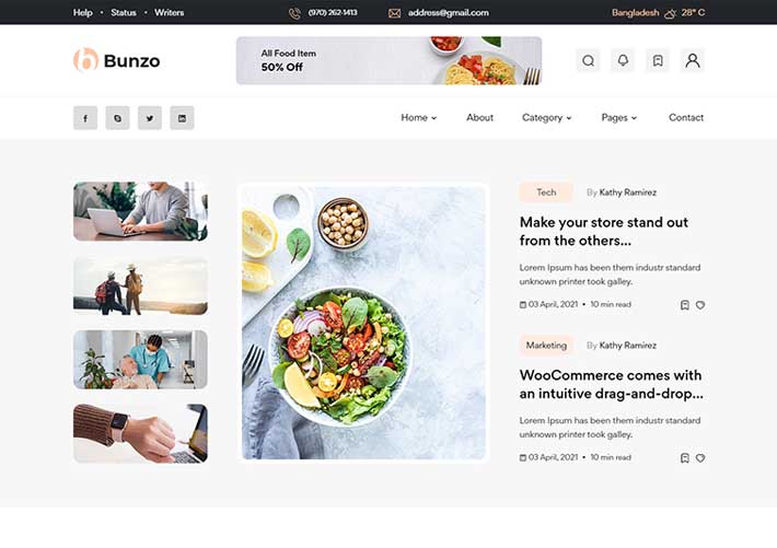 博客資訊分享網站前端網頁HTML頁面設計模板