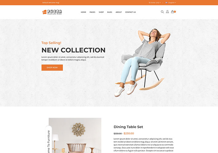 響應式家具品牌電子商務在線商城bootstrap網站網頁模板