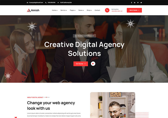 響應式設計代理網頁開發服務公司網站網頁HTML源碼模板