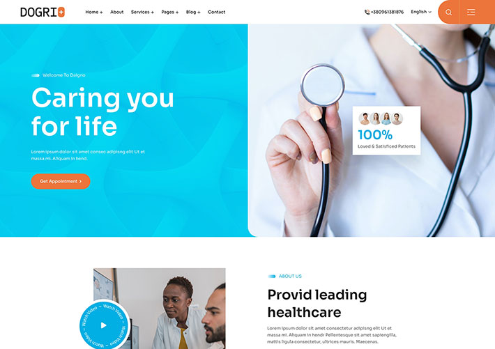 響應式醫療醫院診斷中心網站網頁html源碼模板