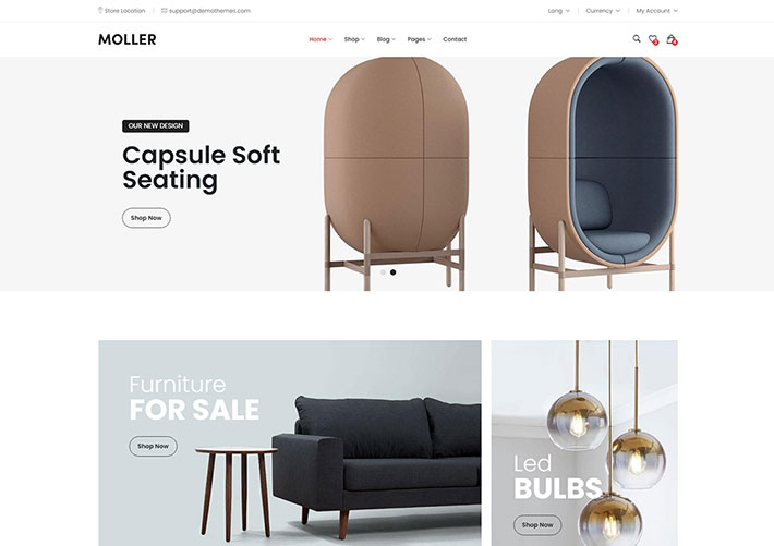 響應Bootstrap5家具裝飾電子商務響應網站網頁HTML模板