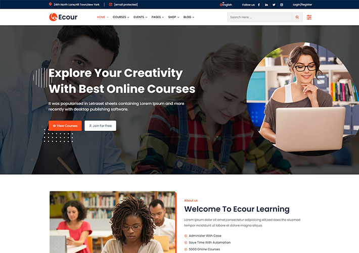 現(xiàn)代網(wǎng)絡(luò)教育課程在線培訓(xùn)網(wǎng)站網(wǎng)頁(yè)HTML源碼模板