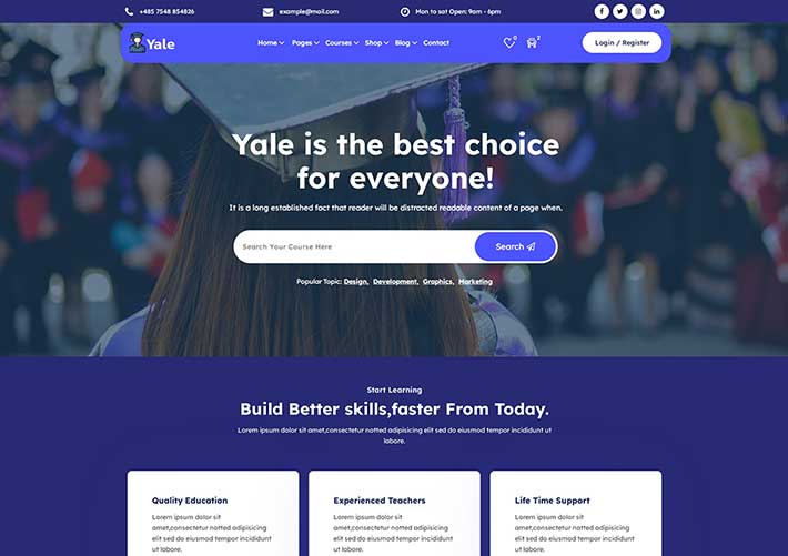 響應(yīng)式學(xué)校教育學(xué)習(xí)課程培訓(xùn)中心網(wǎng)頁(yè)HTML模板