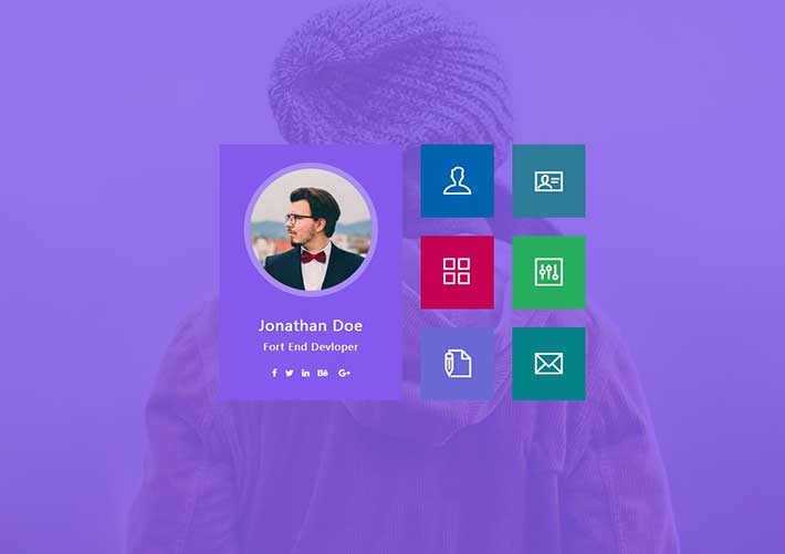 Html5創意個人網站模板Css3簡歷動畫網頁模板下載