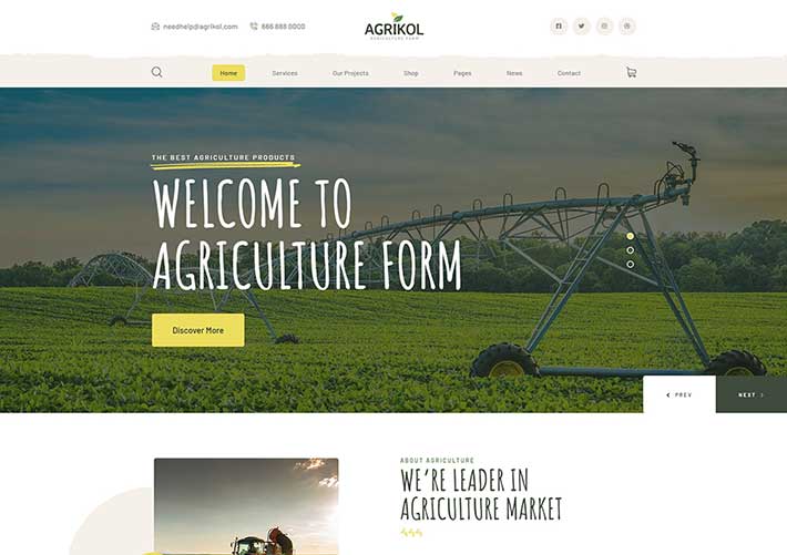 響應式農業生產基地種植園企業網站網頁HTML模板