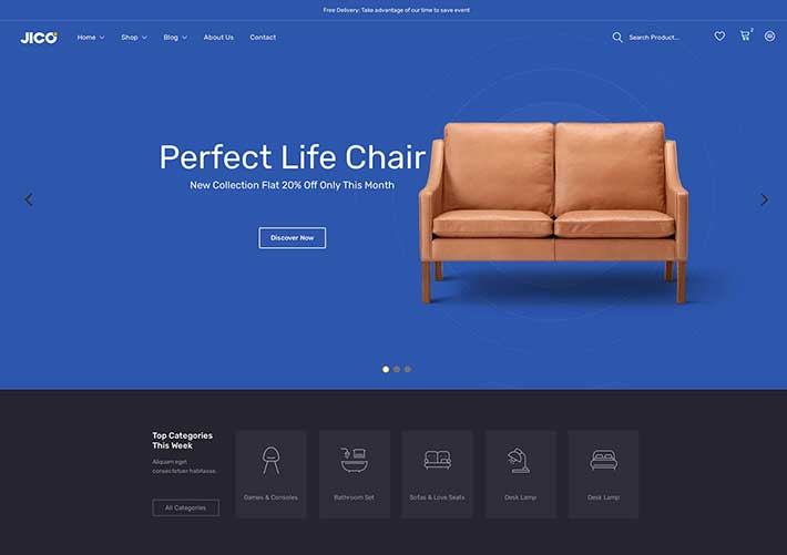 電子商務(wù)家具商城時尚在線購物網(wǎng)站前端網(wǎng)頁HTML模板