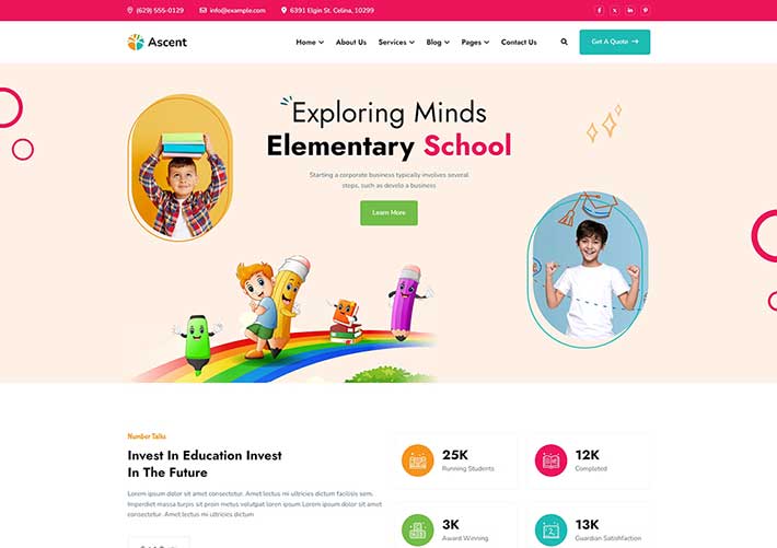 響應(yīng)式兒童教育培訓(xùn)托管機(jī)構(gòu)學(xué)校網(wǎng)站HTML模板