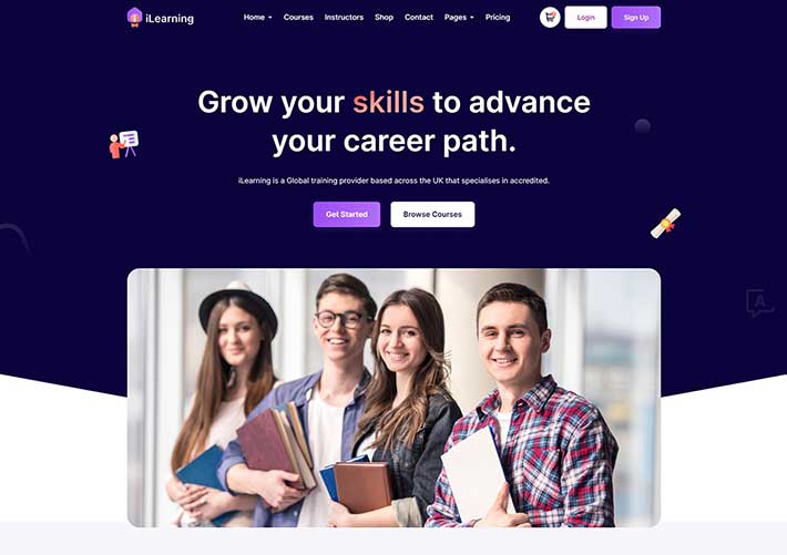 響應(yīng)式在線教育培訓(xùn)平臺(tái)網(wǎng)站前端網(wǎng)頁(yè)HTML源碼模板