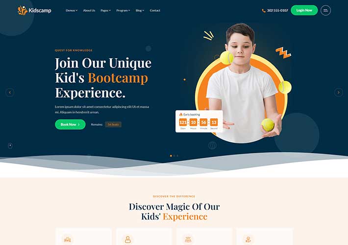 響應(yīng)式兒童訓(xùn)練營(yíng)教育培訓(xùn)網(wǎng)站網(wǎng)頁(yè)HTML源碼模板