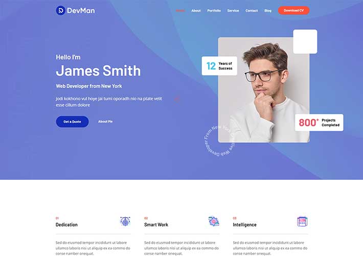 通用設計師個人主頁個人介紹網站web網頁HTML源碼模板