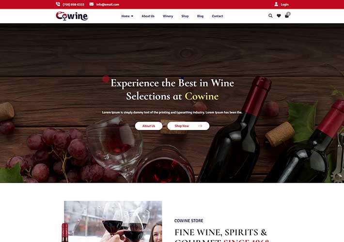 HTML5響應式葡萄酒宣傳網站網頁源碼模板