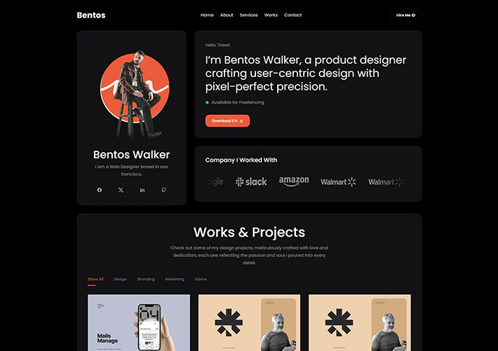 創(chuàng)意黑色個人主頁個人介紹簡介網(wǎng)站網(wǎng)頁HTML模板