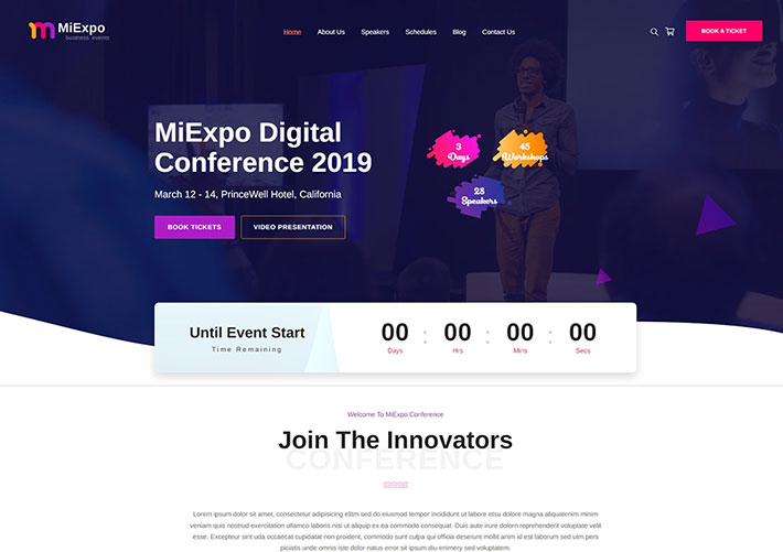 響應式代理機構活動發布信息預告網站網頁HTML模板