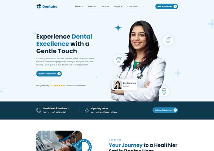 響應(yīng)式通用牙科口腔醫(yī)院診所HTML網(wǎng)站網(wǎng)頁(yè)模板