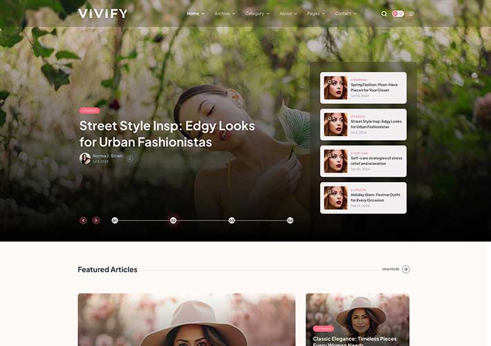 響應式時尚資訊分享服務平臺網站網頁HTML模板