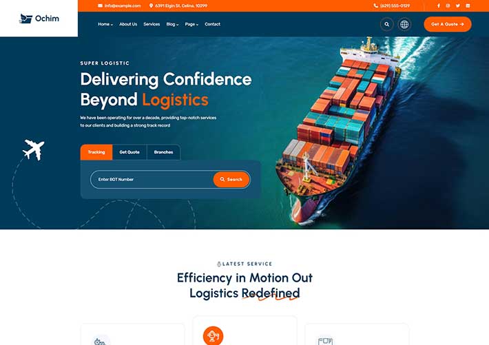響應式貨運HTML5運輸物流公司官網網站網頁模板