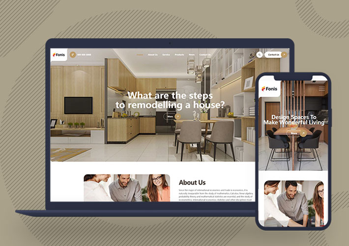 響應(yīng)式室內(nèi)家居設(shè)計英文外貿(mào)Pbootcms網(wǎng)站自適應(yīng)手機(jī)版