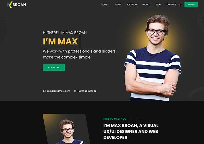 互聯(lián)網(wǎng)行業(yè)崗位個人簡歷展示網(wǎng)頁HTML模板