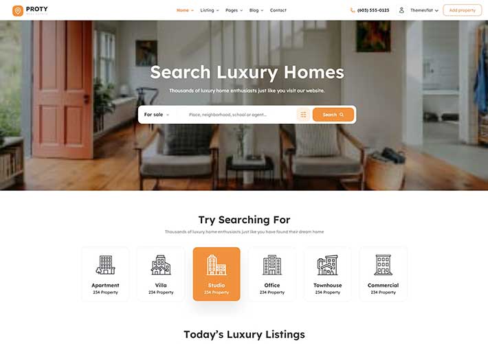 房地產解決方案代理房產交易行業企業官網網站網頁模板